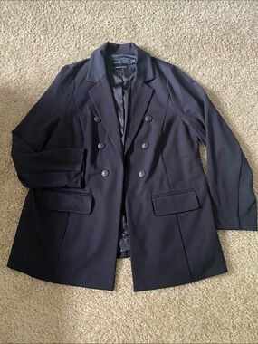 torrid Black Double-Breasted Blazer Jacket Size L